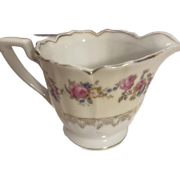 Vintage 1940 Gold Castle Hostess Pink Roses Creamer Japan - Picture 1 of 4